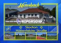 Stadion H&uuml;ttenfelder Stra&szlig;e Hemsbach Postkarte